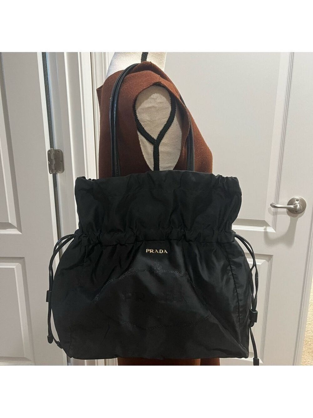 PRADA BLACK TESSUTO JACQUARD TOTE - Picture 13 of 15